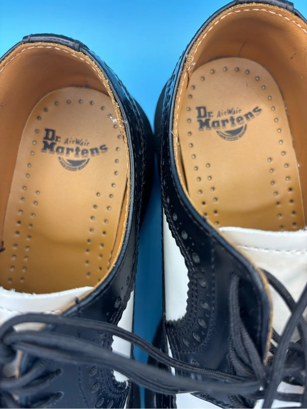 Dr. Martens Classic Black & White Wingtip Brogues 37 EU